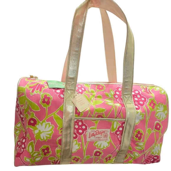Lilly Pulitzer Handbags - Lilly Pulitzer RARE Floral The Original Carry On Hotty Pink Bloomers *NWT*